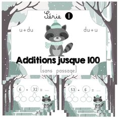 an image of a raccoon with the words additions jusque 100 on it