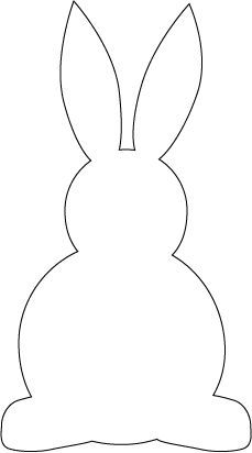 the outline of a rabbit's head