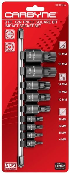 carbo fine impact sockets are shown in the package, with instructions for how to use them