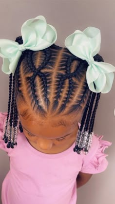 𝒯𝓌𝑜 𝒫🎀𝓃𝓎𝓉𝒶𝒾𝓁𝓈 • • • #royaldbraidz #royalkiddbraidz #kidbraidstyles #houstonbraider #houstonkidsbraider #littlegirlbraids… | Instagram Kids Cornrows Natural Hair, Kid Hairstyles Braids, School Cornrows, Shai Hair, Toddler Braided Hairstyles With Beads, Babies Hairstyles, Black Baby Girl Hairstyles, Baby Girl Hairstyles Curly, Toddler Braided Hairstyles