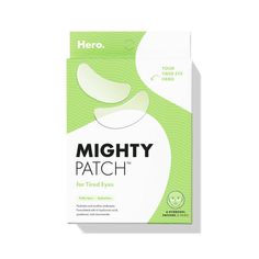 Give your morning routine a boost with Mighty Patch for Tired Eyes. These cooling hydrogel patches refresh and visibly de-puff tired-looking eyes* so you can start your day on a high note. They’re also contoured to fit your under eyes and won’t slip off skin–wear ‘em for 30+ minutes or until the patch turns clear. *after multiple applications Hero Nose Patch, Topicals Eye Patch, Eye Patch Aesthetic Skincare, Cute Eye Patches, Baddie Hygiene, Eyes Patches, Skincare Eye Patches, Skin Masks, Mighty Patch