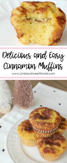 delicious and easy cinnamon muffins recipe on a plate