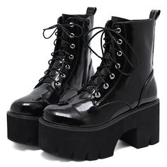 Product category: Martin bootsApplicable age: adultUpper Material: Artificial PUApplicable gender: femaleStyle: BritishMaterial inside the boot shaft: microfiberColour: BlackSizes: 35, 36, 37, 38, 39, 40 Ouma 34 35 36 37 38 39 40 Domestic code 220 225 230 235 240 245 250 Foot length (mm) 219-221 224-226 229-231 234-236 239-241 244-246 249-251 Foot width (mm) 80 80-85 85 85-90 90 90-95 95 1. Asian sizes are 1 to 2 sizes smaller than European and American people. Choose the larger size if your siz Autumn Boots, Chunky Wedges, Goth Shoes, Gothic Boots, Leather High Heel Boots, Dr Shoes, Patent Leather Boots, Platform Ankle Boots, Leather High Heels