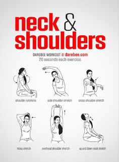 a poster with instructions on how to use neck and shoulder shoulders