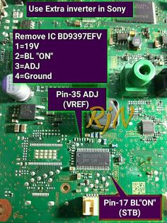 the motherboard is labeled with different parts