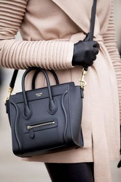 Mini Black Bag, Luggage Black, Celine Nano Luggage, Best Designer Bags, Fall Handbags, Fashion Goals, Cute Handbags