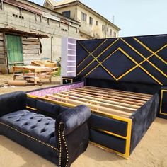 Made in Ghana 🇬🇭 by saani furniture works Bed Back Design Modern Indian, Bed Ka Design New Model, Diwan Palang Bed Design, Furniture Design Beds Pakistani, Royal Bed Design Wooden, Bedroom Set Designs