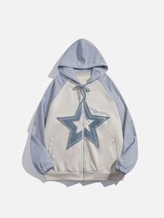 Aelfric Eden Burlap Star Patchwork Hoodie – Aelfric eden Star Patchwork, Patchwork Hoodie, Top Streetwear Brands, Aelfric Eden, Oversize Fashion, Clothing Details, Oversized Style, Hooded Cardigan