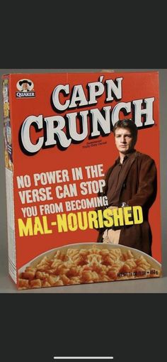 a box of cereal with the caption'no power in the verse can stop you from becoming mal - nourished '