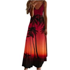 clearance Store,under $5 Clothes StoreClick Here Usmixi Summer Dresses for Women Fashion Hawaiian Style High Waist Swing Cami Long Dresses 2023 Short Sleeve V-Neck Coconut Tree Print Maxi Formal Dress Red XL FEATURE: Pull on Dress,Strap Dresses,Short Sleeve,V-Neck,Maxi,Coconut Tree Print,This is a casual dress with special design that can show your perfect figure, make you more attractive, and can easily control parties, cocktail,beaches and other occasions. MATERIAL:95% Rayon+5% Spandex.This Wo Long Dresses 2023, Tropical Style Red Beach Cover-up Dress, Summer Beach Dress With Tropical Print And V-neck, Casual V-neck Sundress With Tropical Print, Tropical Multicolor V-neck Sundress, Maxi Formal Dress, Flowy Dress Casual, Multicolor Tropical Print V-neck Dress, Plain Maxi Dress