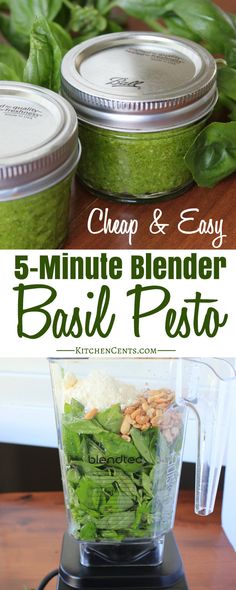 spinach and easy 5 - minute blender basil pest