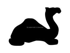 a black and white silhouette of a camel with the words no watermarks in downloaded