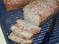 a loaf of bread sitting on top of a grill