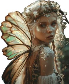 Magical Fairy Aesthetic, Air Sign Outfit, Realistic Fairy Costume, Fairy Photo Shoot Ideas, Fairy Goddess Aesthetic, Rennaisance Outfits Fairy, Nature Fairy Makeup, Fairy Face Makeup, Beautiful Fairy Art