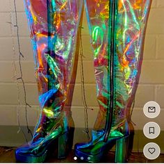 I’m Search Of So Don’t Buy Please Read The Listing Y’all Rainbow Heels, Dolls Kill Shoes, Thigh High Boots, Thigh High, Dolls Kill, Over The Knee Boots, Thigh Highs, Over The Knee, High Boots