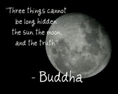 the full moon with buddha quote on it