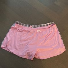 Pj Couture Sleepwear Shorts. 2 Pairs. Size Medium. Pink Pajama Shorts For Bedtime, Pink Cotton Pajama Shorts For Lounging, Pink Shorts For Summer Lounging, Pink Cotton Bedtime Shorts, Pink Cotton Sleep Shorts, Pink Elastic Waistband Shorts For Pajama Party, Pink Stretch Pajama Shorts For Lounging, Pink Cotton Sleep Bottoms, Pink Shorts For Lounging