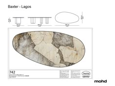 the diagram shows an oval shaped stone with different shapes and sizes, including one large piece of