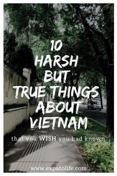 the words to harsh but true things about vietnam are written in white on a black background