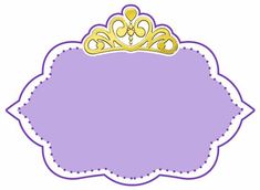 a purple and gold frame with a crown on top