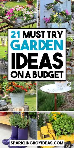 garden ideas on a budget that are easy to make and cheap for the yard or patio