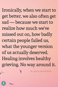 Healing brings sadness as we realize past hurts and missed opportunities, necessitating healthy grieving.   #Healing #Sadness #SelfReflection #Growth #EmotionalHealing #SelfAwareness  #MentalHealth #Acceptance #Grief Quotes About Healing, Missed Opportunities, Healing Thoughts, Emotional Awareness, Mental And Emotional Health, Lesson Quotes, Healing Quotes, What’s Going On, Emotional Healing