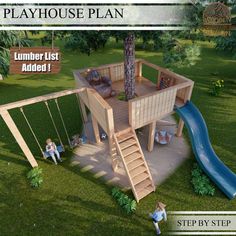 an image of a play house built plan