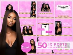 Branding Mood Board Inspiration, 50 Hair, Hair Business, Rosa Gold, Business Instagram, Instagram Content, Mood Board Inspiration, Business Hairstyles, Instagram Business