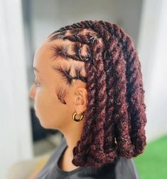 Graduation Loc Hairstyles With Cap, Two Strand Loc Styles For Women, Two Strand Twist Locs, Loc Knots, Dreads Short Hair, Cornrow Hairstyle