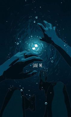 two hands reaching out to each other with the words save me written on their fingers