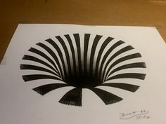 a black and white drawing of a spiral design