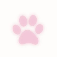 a pink paw print on a white background