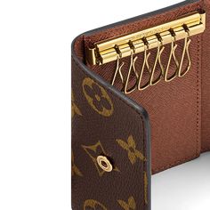 LOUIS VUITTON�® - 6 Key Holder - Armagnac Designer Key Holder, Real Louis Vuitton, Louis Vuitton Key Holder, Louis Vuitton Official Website, Brass Hooks, Brass Hook, Louis Vuitton Official, Golden Color, Small Leather Goods