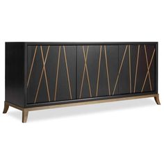 an art deco sideboard in black and gold