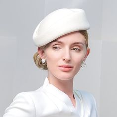 Category:Hats; Embellishment:Faux Pearl,Cap; Gender:Women's; Tips:The color of embellishments are shown as picture.; Quantity:1PC; Theme:Wedding,Fashion; Diameter:20.5; Style:Wedding,Elegant; Hats Category:Beret Hat; Occasion:Evening Party,Wedding; Material:100% Wool; Width:80; Head Circumference:53-57; Brand:EE; Front page:WE; Shipping Weight:0.12; Listing Date:08/19/2024; Head Circumference: Holiday Headpiece, White Beret, Top Hats For Women, 23 Style, Cheap Party, Elegant Hats, Royal Outfits, Wool Berets, Fancy Hats