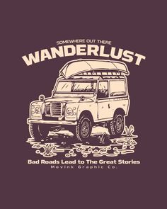 an old van with the words wanderlust on it's front and back