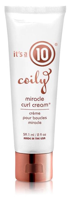 Knock -Out Curls Made Simple It doesn’t take hours and hours, dozens of different tools, or multiple products to make curls look as beautiful as possible. All it really takes is It’s a 10 Miracle Coily Curl Cream. This non -greasy, non -hardening styling solution gives definition, shine, and frizz -free control to each and every curl for a tamed -yet - touchable effect. Whether it’s tightly wound spirals, loose barrel curls, or bouncy ringlets, It’s a 10 Miracle Coily Curl Cream is your secret w Define Curly Hair, Blowdry Styles, Texture Hair, Different Tools, Barrel Curls, Apple Salad, Hydrating Shampoo, Hair Guide, Curl Cream