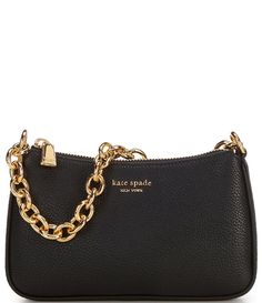 kate spade new york Jolie Pebbled Leather Small Convertible Crossbody Bag | Dillard's Shoulder Bag Kate Spade, Cute Everyday Purse, Cute Black Purse, Kate Spade Bag Aesthetic, Purses Kate Spade, Going Out Purse, Black Hand Bag, Going Out Bag, Purses Black