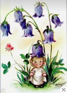 Clown Fairy, Mary Hamilton, St Patricks Day Ideas, St Patrick's Day Cards, Childhood Characters, Old Cards, Clover Flower