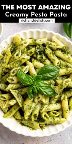 the most amazing creamy pesto pasta recipe