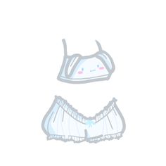 a drawing of a bra and panties on a white background