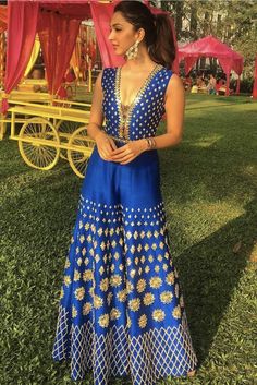 Indian Jumpsuit Outfit With Jacket, Bellbottom Dress, Blue Jumpsuits Outfit, Ethnic Jumpsuit, Naira Dress, Haldi Ideas, Engagement Vibes, Jumpsuit Ideas, Jumpsuit Outfit Wedding