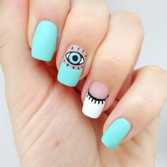 Eyelash Nail Art, Hipster Nail Art, Nail Stamping Art, Hipster Nails, London Hipster, Eye Nail Art, Lines On Nails