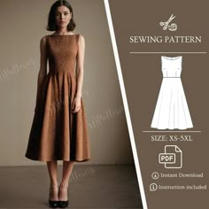 the sewing pattern for this dress is easy to sew