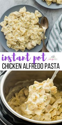 instant pot chicken alfredo pasta in an instant pot