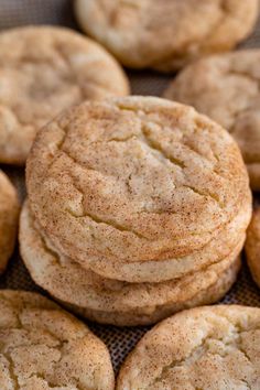 a pile of cookies sitting on top of a table