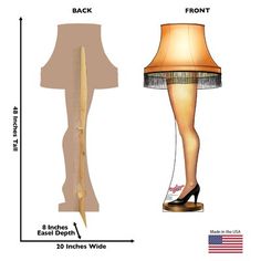 Life-size cardboard standup of leg lamp - a christmas story. This standup is printed on cardboard, and comes with an easel that can easily be assembled for parties, photo opportunities etc. Advanced Graphics | Advanced Graphics Leg Lamp - A Christmas Story Cardboard Stand-Up 48.0 H x 20.0 W x 10.0 D in Matte Finish | 4' H X 1' 8" W X 10" D | Wayfair The Christmas Story Decorations, Christmas Orderments, Christmas Story Lamp, Cardboard Stand, Christmas Story Leg Lamp, Christmas Story Movie, Cardboard Standup, Christmas Door Decorating Contest, Leg Lamp