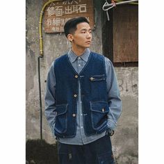 Men Sleeveles Retro Denim Vest Jacket Tooling Jean Jacket Wasitcoat Casual  Size: M: Recommended weight: 47-55kg L: Recommended weight: 55-65kg XL: Recommended weight: 65-73kg 2XL: Recommended weight: 73-80kg Placket: Single-breasted Clothing fit: loose fit Package: 1 Vest Paypal payment    We only accept Paypal payment in our store. Shipping Policy  Item will be shipped within handling time as soon as the payment verified.                            Please make sure shipping address Men Vest Outfits Casual Street Styles, Denim Vest Outfit Men, Jean Vest Outfits, Denim Vest Outfit, Denim Vest Men, Vest Outfits Men, Vest Sewing, Character Clothes, Hip Hop Vintage