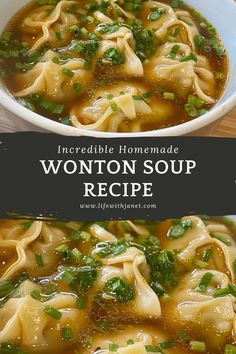 Shrimp And Dumplings Soup, Easy Healthy Dinner Soup, Broth For Dumpling Soup, Homemade Pork Wontons, Pork And Shrimp Wonton Soup, Asian Soup With Dumplings, Pork Shrimp Wonton, Comfort Asian Food, Wonton Soup With Shrimp