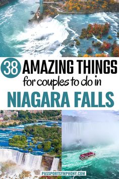 Discover 38 romantic activities in Niagara Falls, NY for couples: falls, boat tours, hikes, dining, spa, adventures, and more! Honeymoon Destinations In The Us, Things For Couples, Rv Travel Destinations, Activities For Couples, Popular Honeymoon Destinations, Niagara Falls Ny, Camping Inspiration, Toronto Travel, Scenic Road Trip